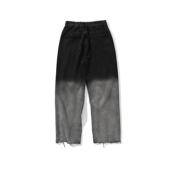 As calças de brim rasgadas preto do OEM MOQ 100pcs formam o fabricante fraco da sarja de Nimes das calças dos homens