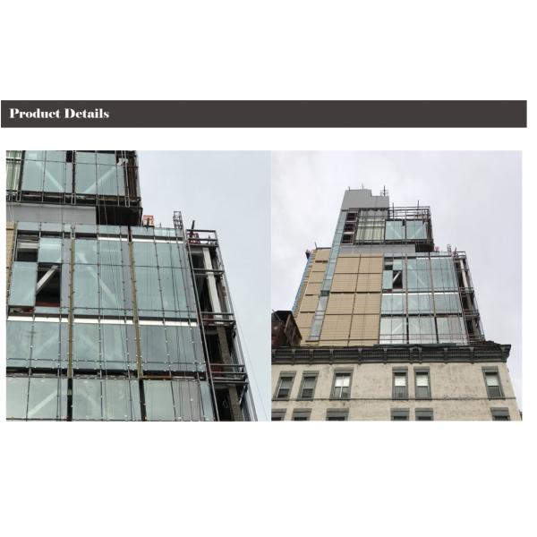 Unitized Glass Curtain Walls System Waterproof Exterior Aluminium Frame Structural Design
