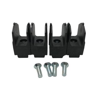 OEM Black Plastic Sliding Barn Door Hardware Kit Mosquito Proof For Bathroom