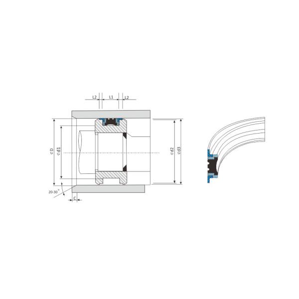 Excavator Hydraulic Piston Seal Repair ‌Kdas For Construction Machinery Oil Seals ‌60×44