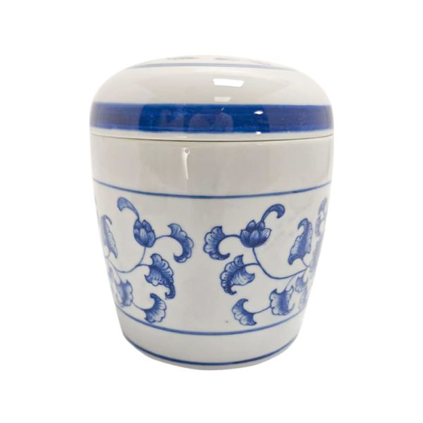 Ceramic Pet Urns Glossy Finish Traditional Vine Design