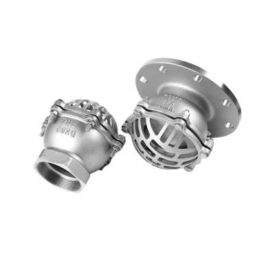 Válvula de pé de aço inoxidável com flange de temperatura normal com ligação final NPT