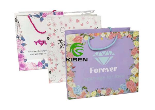 Various Flower Gift Shopping Bags , Popular Design Shop Supplies Paper Bags