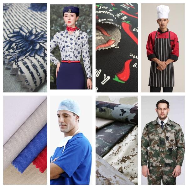 Высокая долговечность 95% хлопка Двустороннее растяжение Спандекс ткань Сокращение 2-3% Гибкий материал
