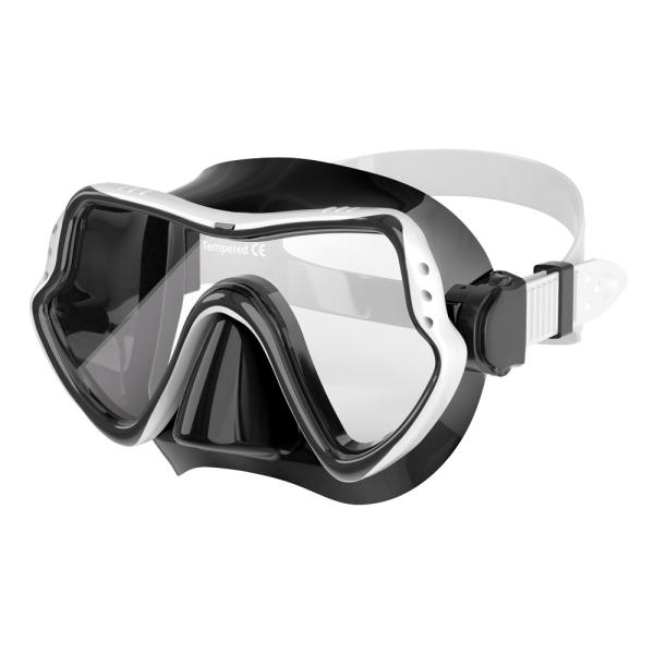 Liquid Silicone Face Snorkel Mask Scuba Dive Goggles Tempered Glass For Swimming