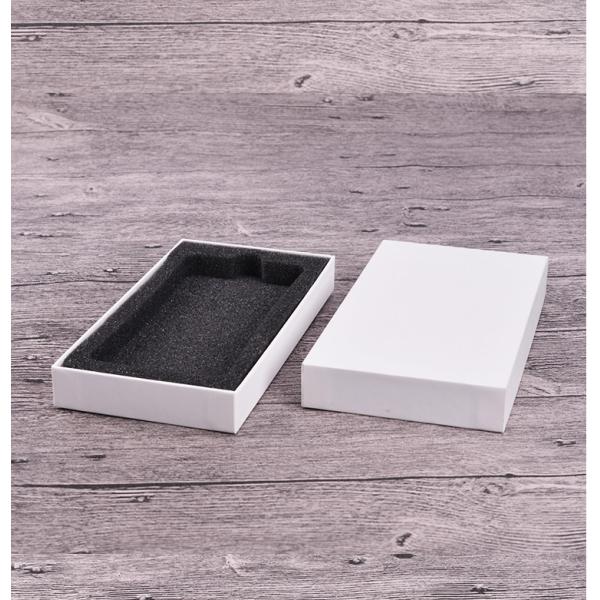 Коробка изготовленного на заказ черного белого мобильного случая упаковывая с губкой ЕВА