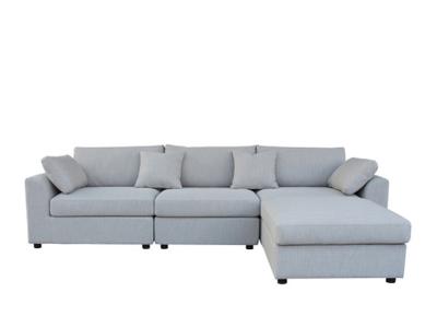 Four Pieces Fabric Modular Lounge Foam Padded Sectional Upholstered Couch
