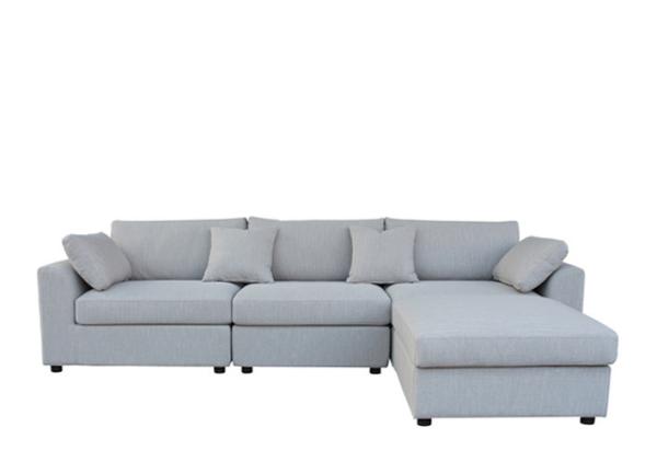 Four Pieces Fabric Modular Lounge Foam Padded Sectional Upholstered Couch