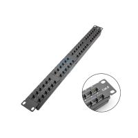 Gerenciamento de cabos flexíveis 1U Network Patch Panel Rack Design de metal montável
