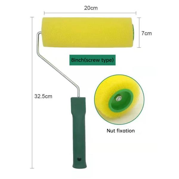 Plastic PP Handle Professional Polyester Foam Paint Roller Brush for Painting Services