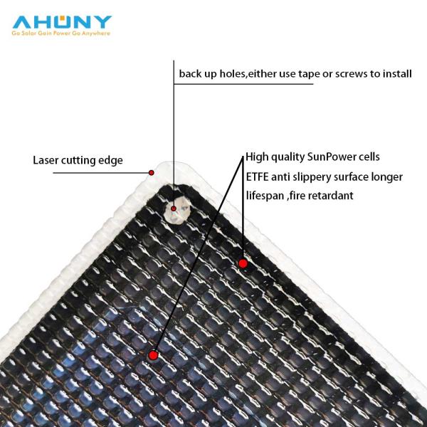 Полутвердые моноходные солнечные панели PET ETFE Солнечные фотоэлектрические панели для морского кемпинга