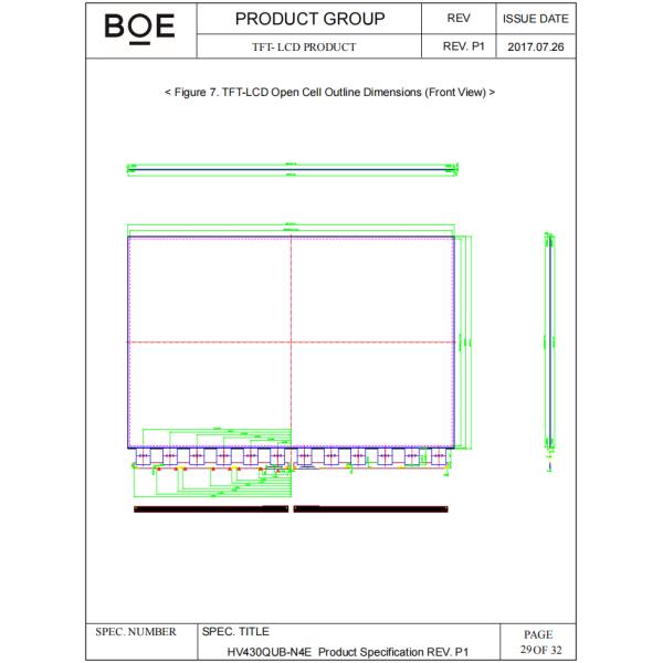 Hv430qub-N4e Boe Tft Lcd Panel 43 Inch Uhd Lcd Panel For Commercial Display