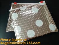 Bolso rellenado cerradura material plástica auta-adhesivo brillante de la cremallera del anuncio publicitario del PE del bolso de burbuja de Rose Gold Silver Cosmetic Zipper de la fábrica,