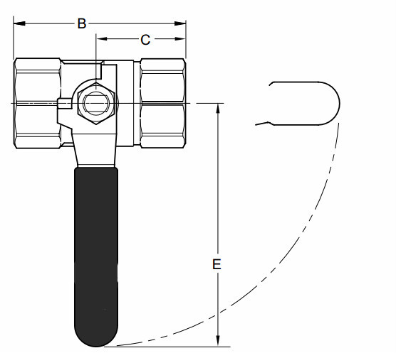 One Piece Two Way Ferrule Ball Valve Stainless Steel 1000Psi