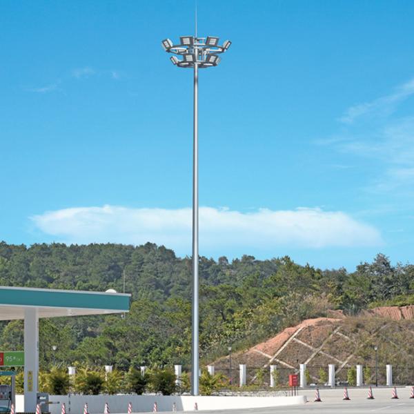 45m Q235B Galvanised Street Light Pole For Mounting 10-30 LED Lamps