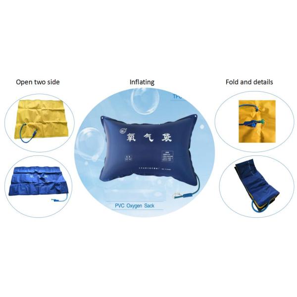 Home Hospital Camping Oxygen Reservoir Bag 35l 42l 50l In Yellow / Blue