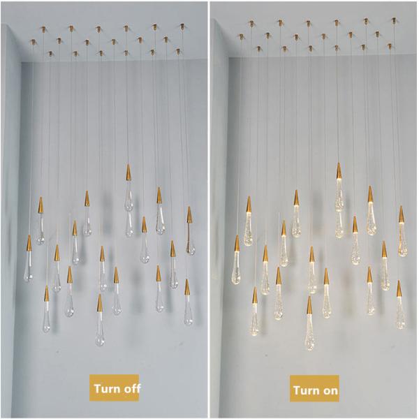 шкентель шарика стекла света падения света шкентеля падения воды современный освещает современное освещение магазина привесной лампы украшения