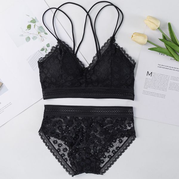 Best Quality Sexy Fashion Women Lace Panties Bra Set Low MOQ Underwear Wholesale Sexy Lace Bra Set Women