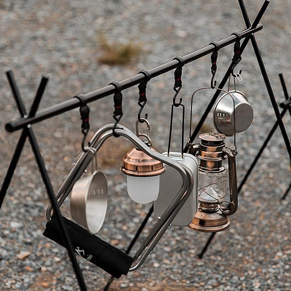 Aluminium Folding Tripod Camping Hanging Rack 800g 93*90*80cm