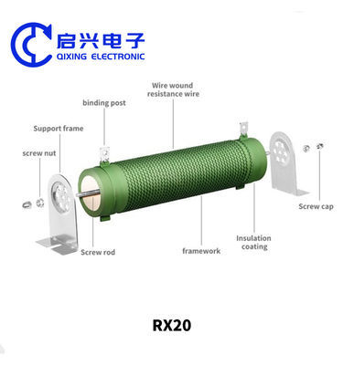 High Power Ceramic Tube Wirewound Dynamic Brake Resistor 20W to 200W