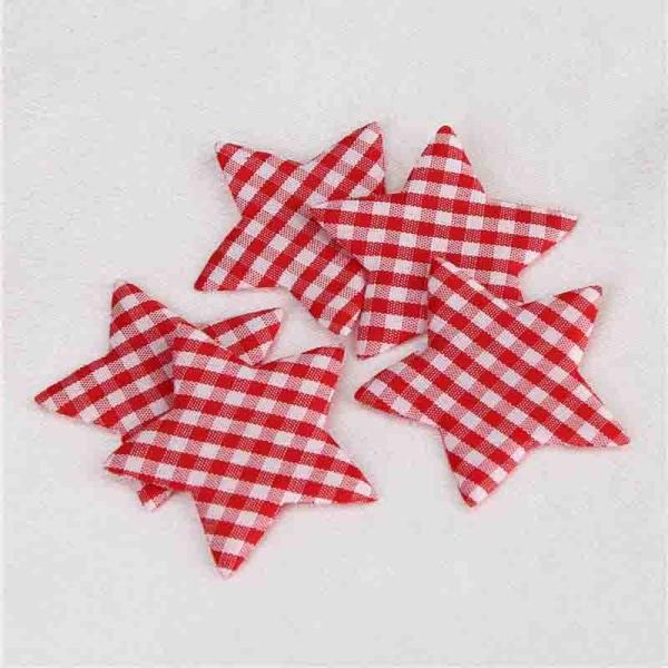 Hair Accessories Ultrasonic Embossing Flowers Crafts Gingham Star 4.8cm