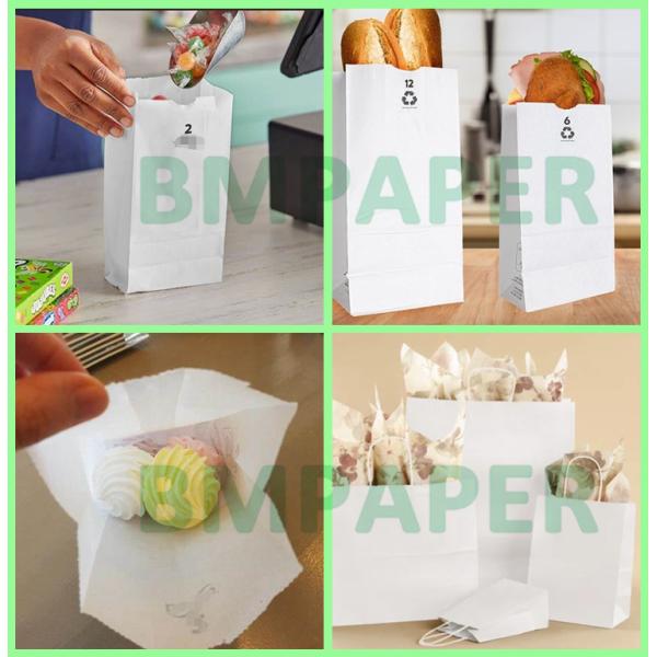 80gsm White Virgin Kraft Paper For Candy Bag 105cm Eco Friendly Recyclable