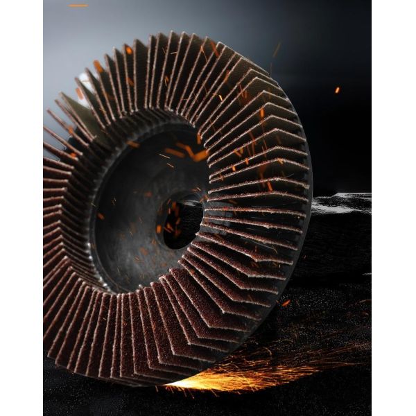 Curved 320 Grit 40 Grit Flap Wheel Disc Aluminium Oxide For Metal Custom