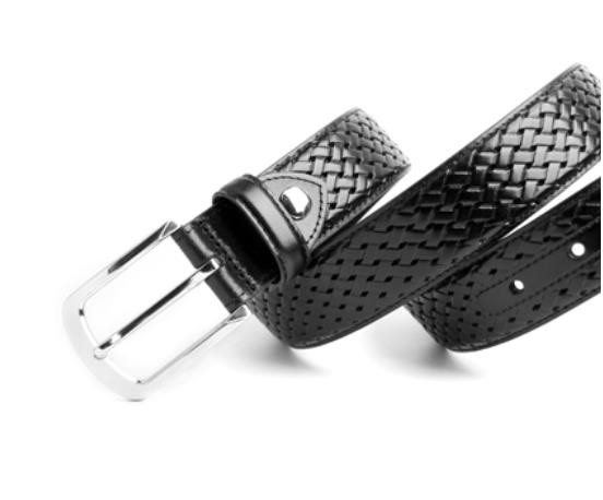 35mm Mens Embossed Leather Belt
