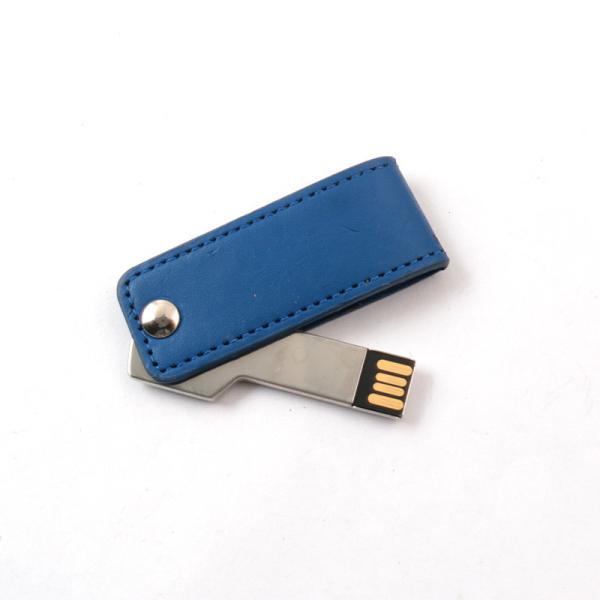изготовленный на заказ выбивая USB PU логотипа кожаный проблескивает порт USB 2,0 привода