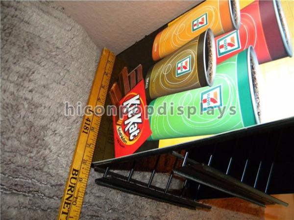 Custom Brand Black Metal Display Rack / Countertop Coffee Cup Display Rack 3 - Tier