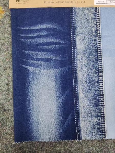 Medium Weight Cotton Polyester Spandex Blue Denim Fabric 8.1oz JS4040 With Medium Thickness And 150 CM Width