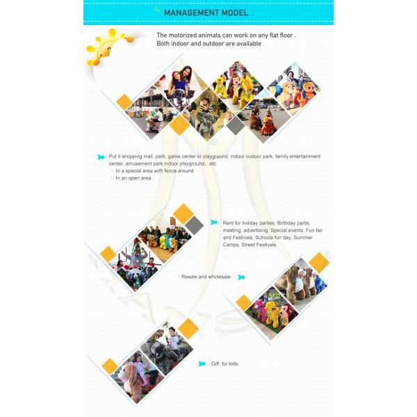 Hansel ride on panda toy electric plush animal 4 wheel zippy scooter for kids