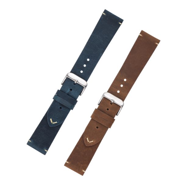 Quick-release Two-piece Leather Strap