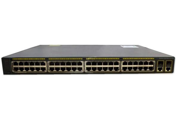 Le système de commutation de réseau Ethernet de Cisco Catalyst 2960 plus 48 ports est appelé commutateur POE WS-C2960+48PST-L 2 1000Base-T +2 SFP LAN Base.