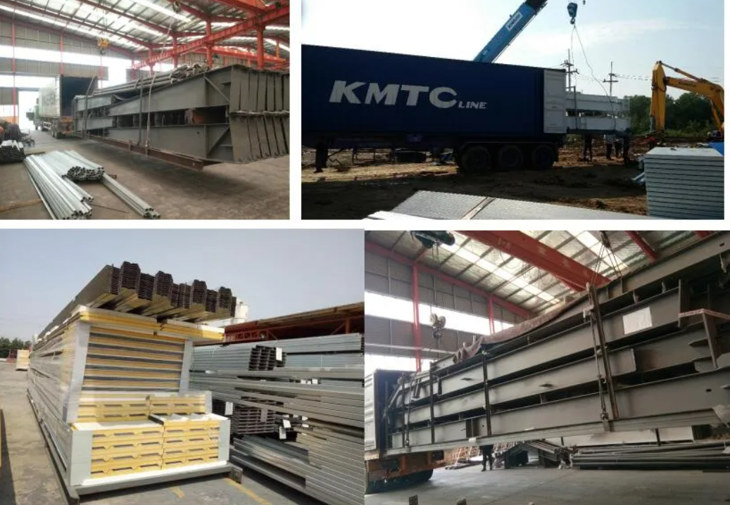 Prefabricated EPS Sandwich Wall Panel Steel Structure Workshop
