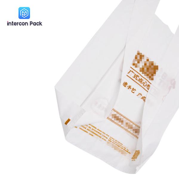 Biodegradable Material Plastic Packaging Bag Shopping T Shirt Poly Bags 25x14cm