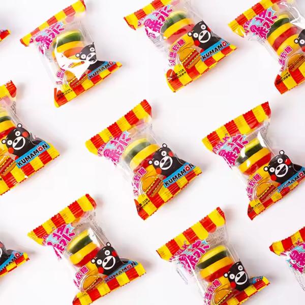 Multi Colored Ordinary Soft Fruit Gummies Interesting Mini Hamburger Shape