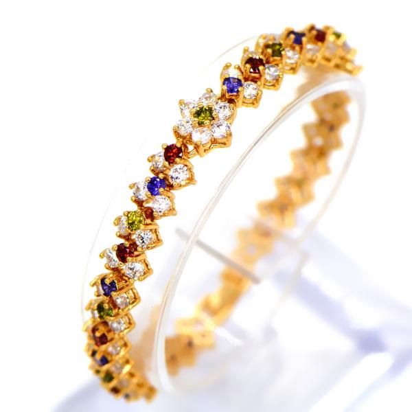 Classic 18K Gold Plated Cubic zirconia Bracelet & bangles factory wholesale high quality