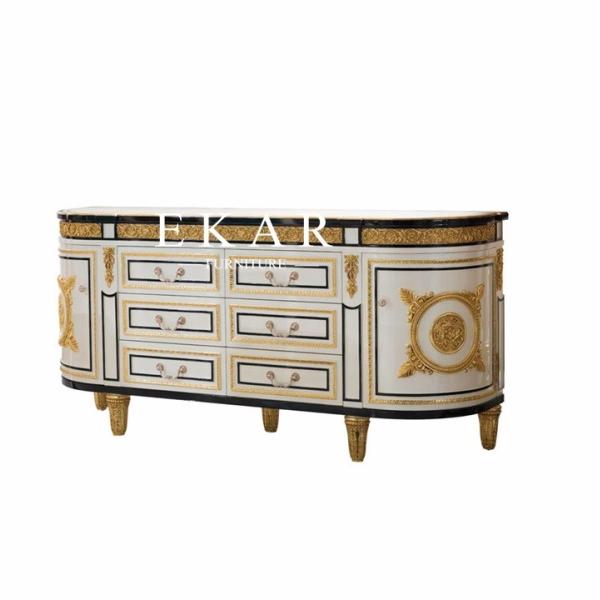 2018 Spanish design antique luxury hand carved wood sideboard  FLN-M-TG201