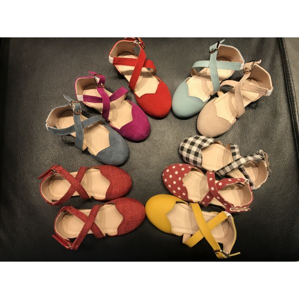 Ballet Flats Ankle Strap Size23-30 Leather Baby Walking Shoes