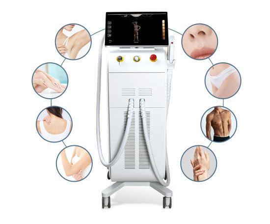 2 In 1 Diode Laser 755nm 808nm 1064nm IPL System For Hair Removal Skin Rejuvenation
