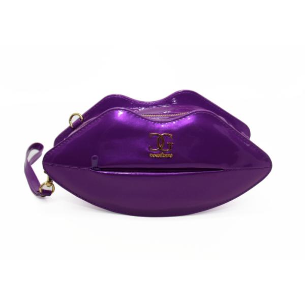 Custom Fashion Lip Shape Makeup Tote Bag Women Clutch Bag Luxury PU Type
