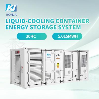 KonJa Liquid Cooling ESS 5.015MWh Container Energy Storage System Grade A Bateria 0,5C IP54