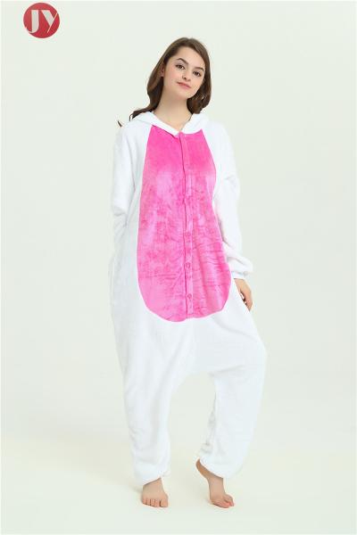 Cute Animal Womens Animal Pajamas Pink Unicorn Flannel Kigurumi Cosplay Party