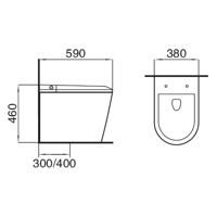 Japanese Fashion Automatic Sensor Flush Bathroom One Piece Intelligent Wc Commode Smart Toilet Bidet Bowl