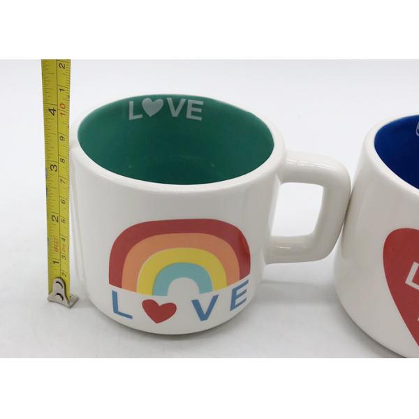 Gifts Spot Decal 3d Ceramic Mug In 2 Tone Colors For Valentines ' S Day