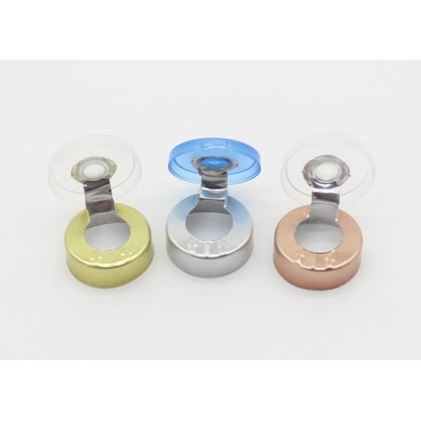 Medicinal Aluminum Plastic Caps , Cosmetic Glass Vial Cap With Multiple Color