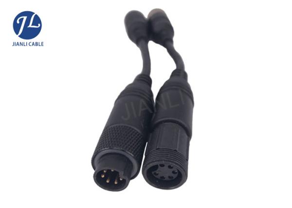 Heat Resistance Waterproof 6 Pin Extension Cable For Car Rear View Camera System