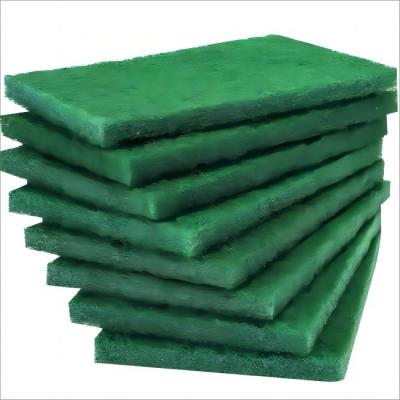 Esponja de limpeza de cozinha de manuseio verde Esponja macia e fio de lavagem de pratos