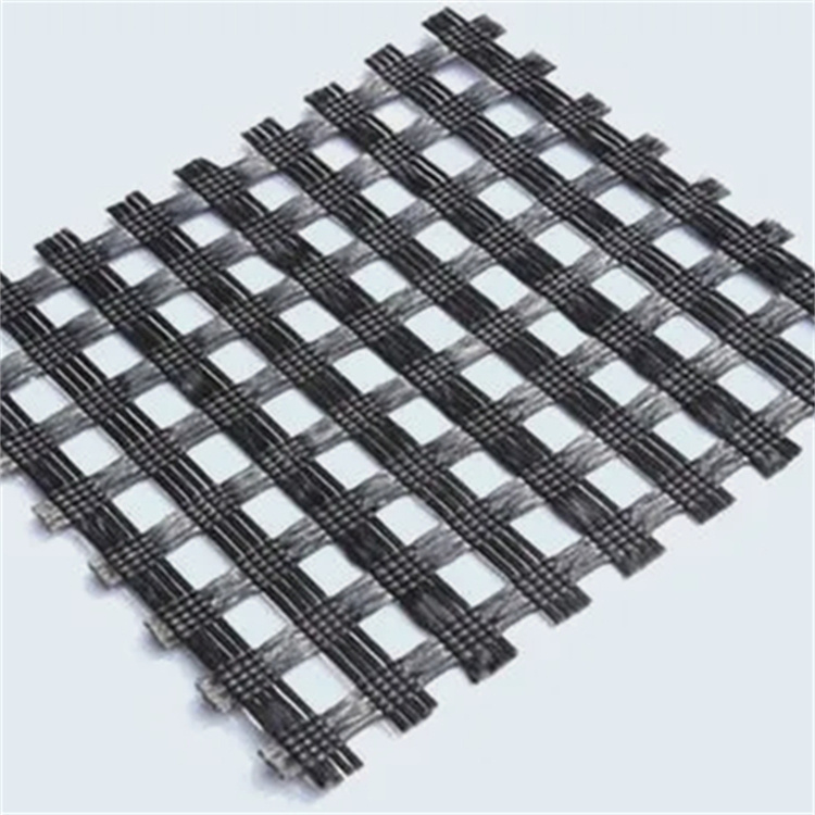 High Strength Warp Knitted Polyester Geogrid Reinforcement High Tensile